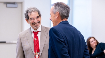 President Steve Goldstein meets with Executive Vice President of UNM Health Sciences