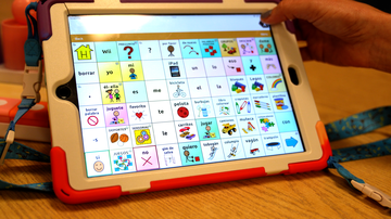 iPad displaying words in Spanish