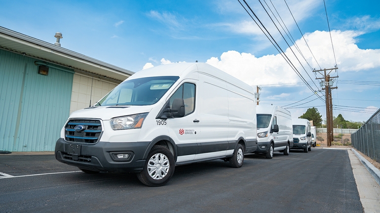 UNM has added four 2023 Ford E-Transit vans