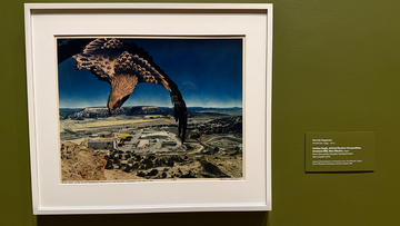 Installation view of Patrick Nagatani's photograph 