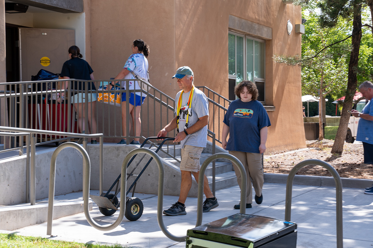 2026 Move in Day families moving boxes