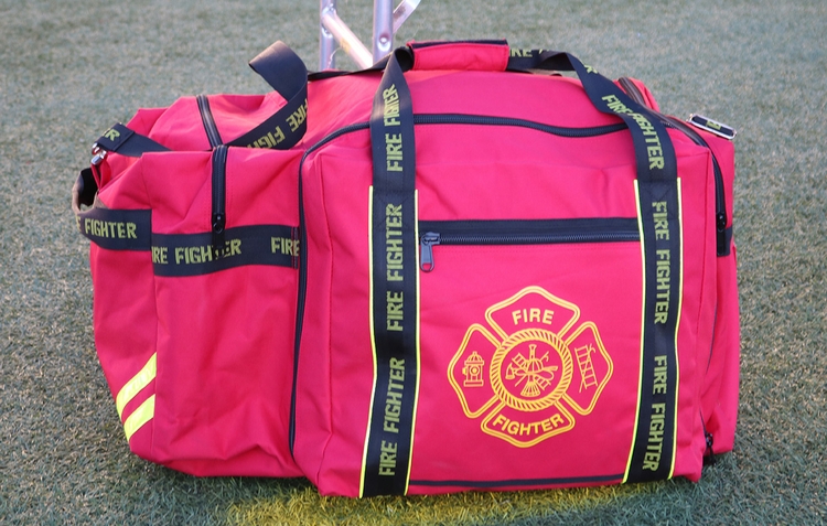 A firefighter's gear bag.