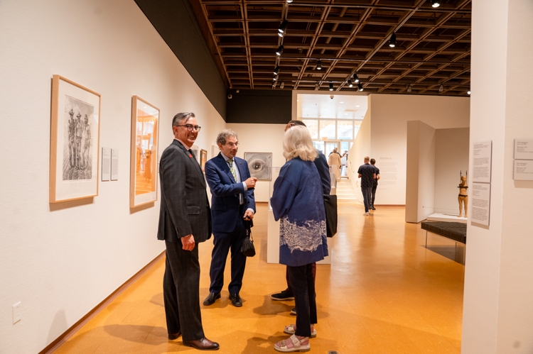 UNMAM opening reception tour with President Goldstein