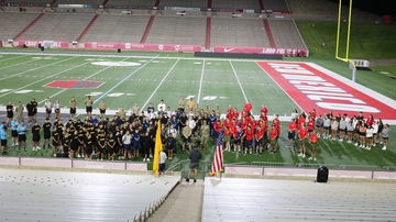 ROTC cadets gather to hear the 