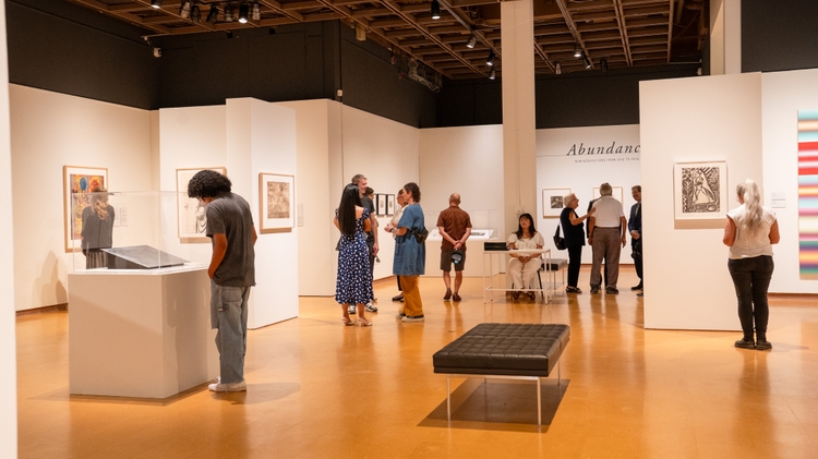 UNMAM gallery visitors mingling