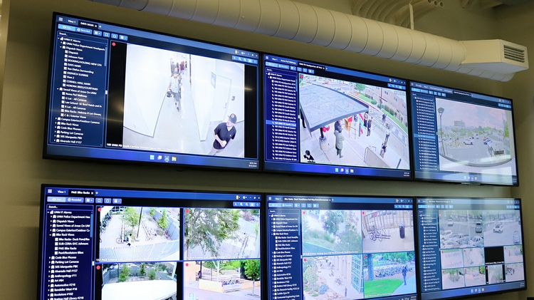 A birds eye view of several locations across campus