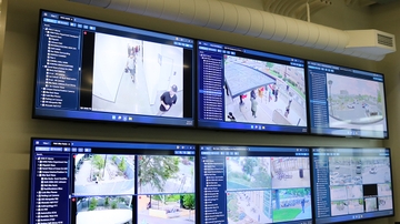 A birds eye view of several locations across campus