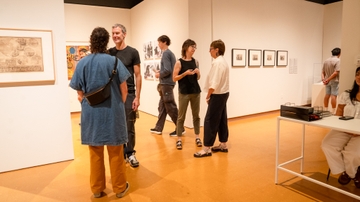 UNMAM opening reception visitors
