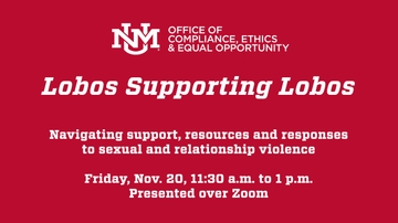 Lobos Supporting Lobos: Navigating support, resources and response to sexual and relationship violence