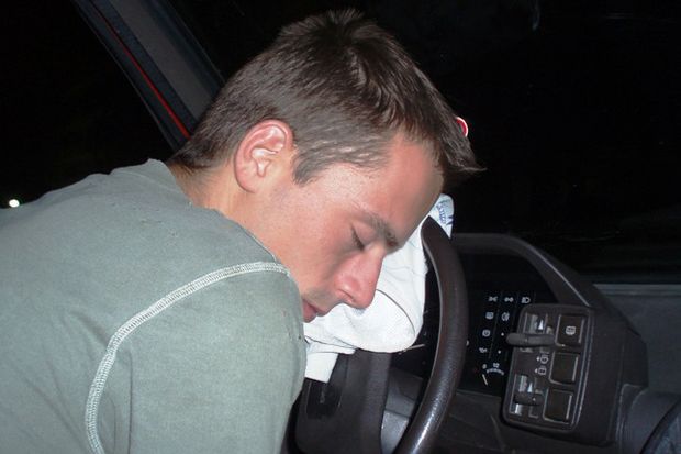 driver takes nap