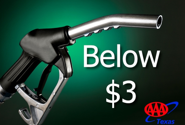 tx gas prices below 3 dollars
