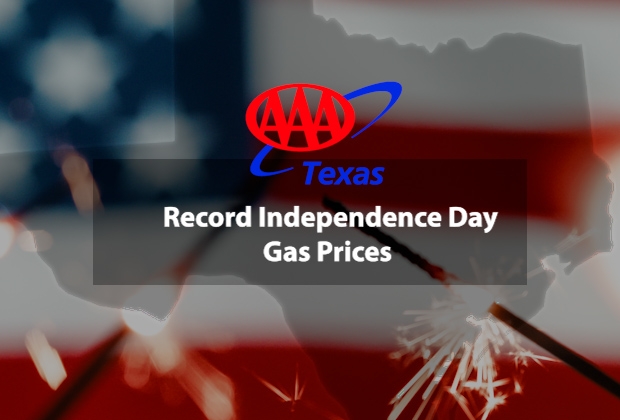 record independence day gas prices tx 2022