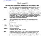 disd holiday dinner media advisory