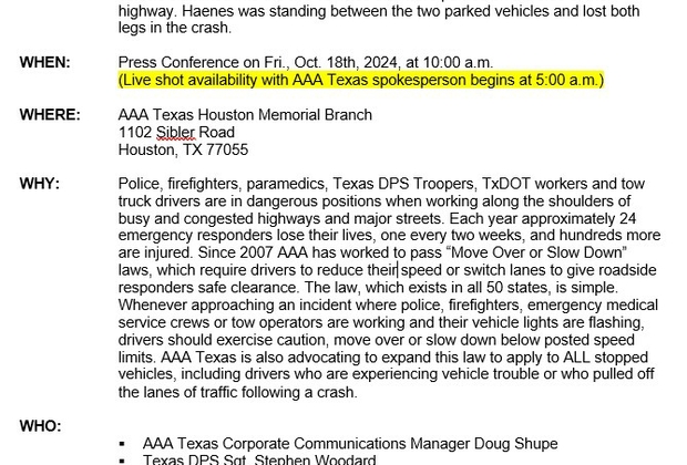 SDMO Houston Media Advisory 2024