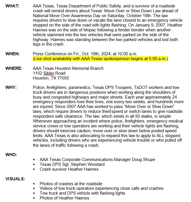 SDMO Houston Media Advisory 2024