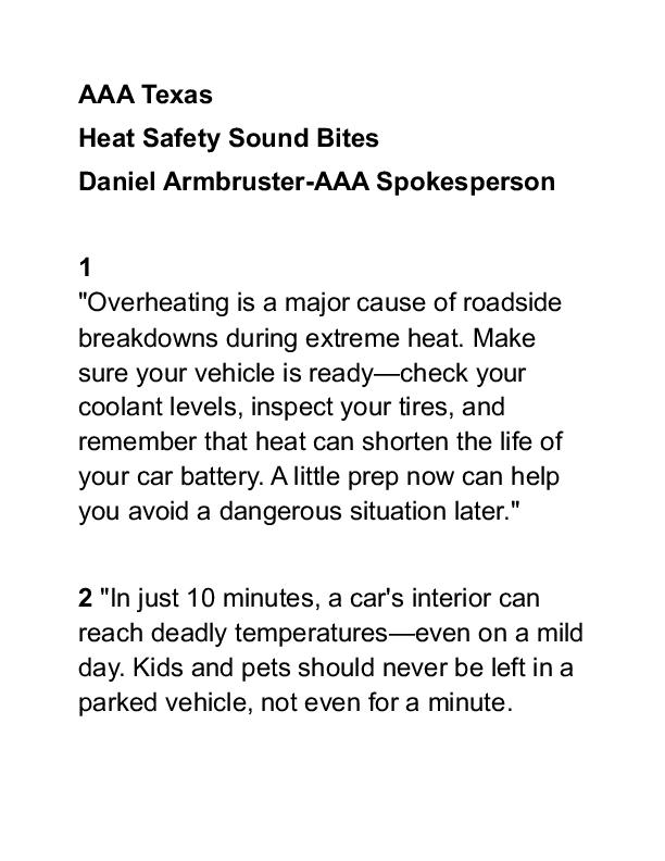 HEAT SOUND BITES 2025