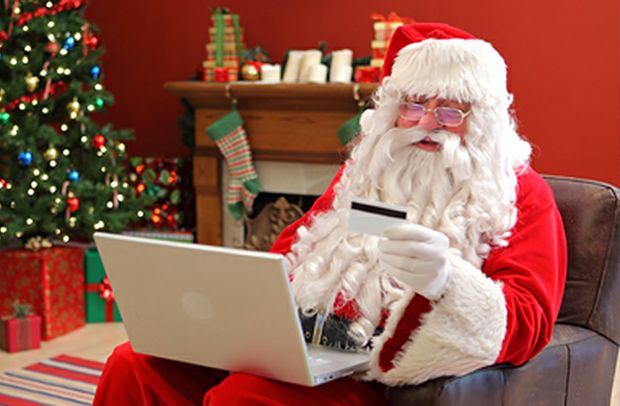 Santa shops online