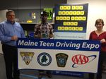 maine teen expo banner lori, b hill and student