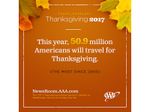 Nearly 2.25 Million New Englanders to Travel This Thanksgiving, Highest Volume in a Dozen Years 