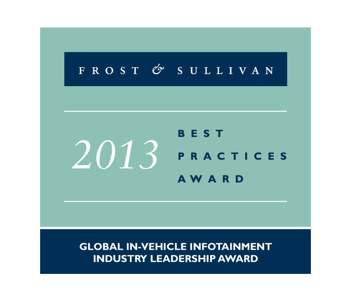 2013 Award for Global Industry Leadership for In-Vehicle Infotainment