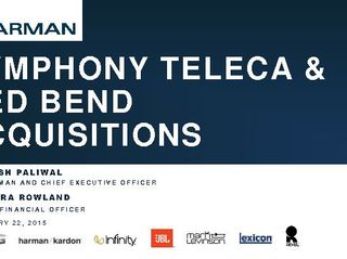 Symphony Teleca and Red Bend Acquisitions