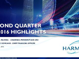 Second Quarter FY 2016 Highlights