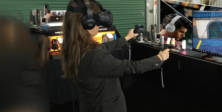 JBL Everest Elite VR demo at TechCrunch Disrupt SF 2016
