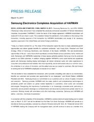 Samsung HARMAN Close Release