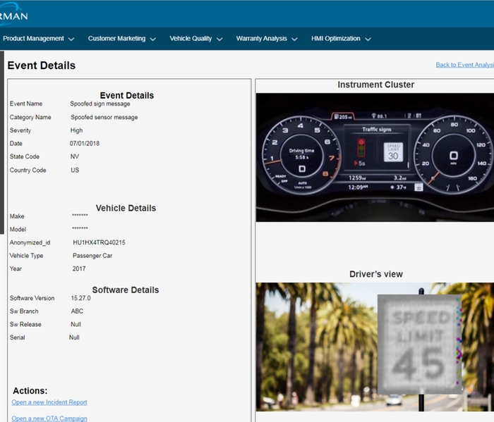 Cybersecurity Analysis Center - Sensor Spoofing Event Details