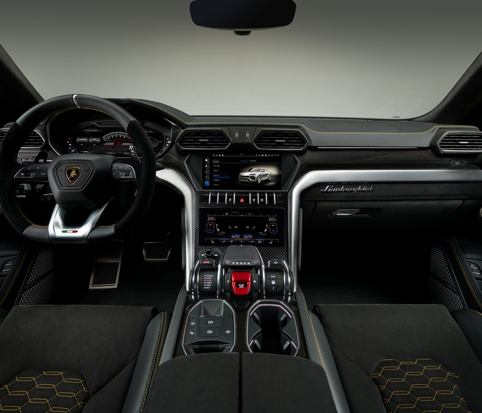 Lamborghini Urus_yellow_interior_central_console