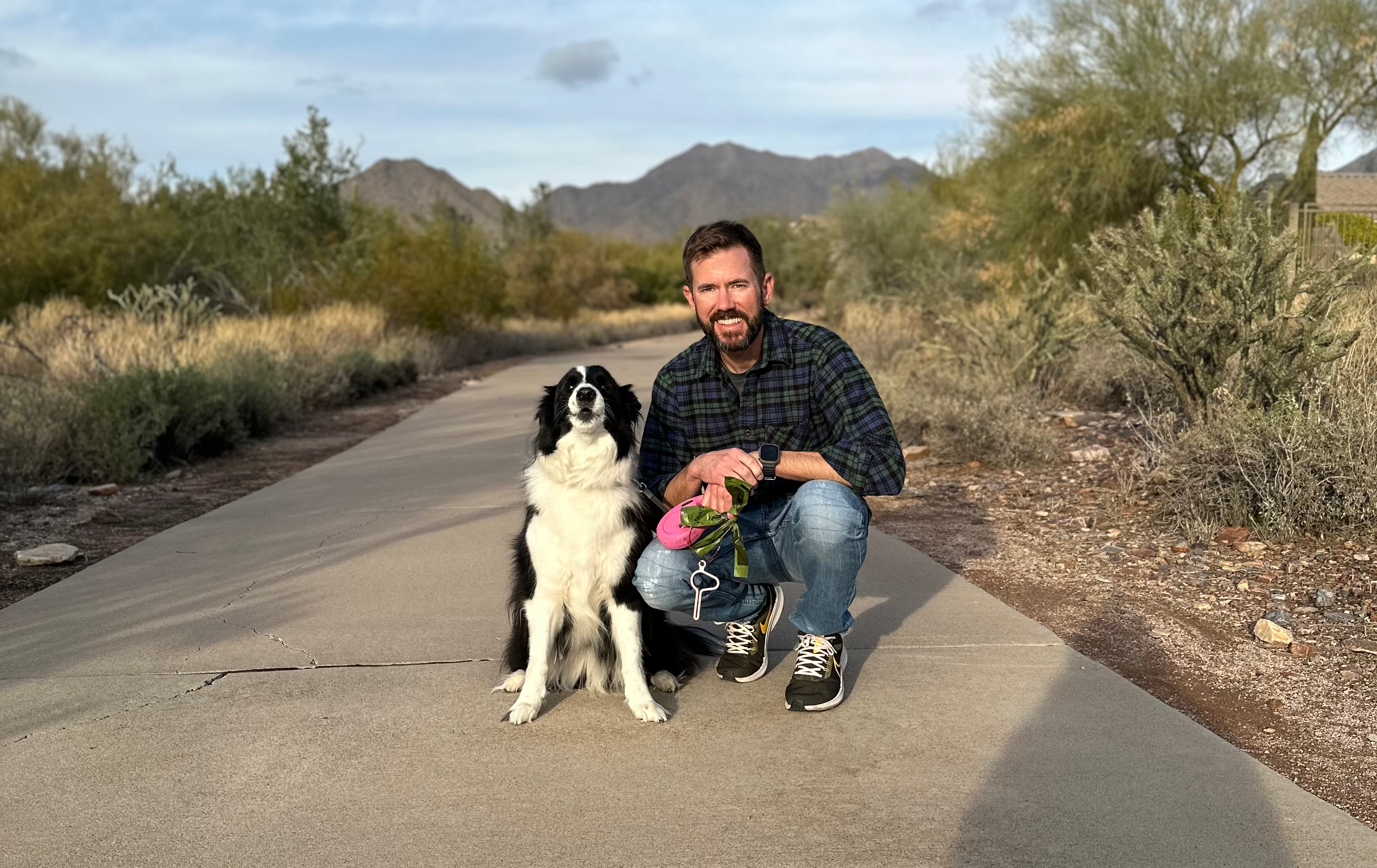 Colin and Ava on a Walk