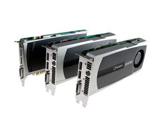 NVIDIA Quadro 4000, Quadro 5000, & Quadro 6000 (L to R)