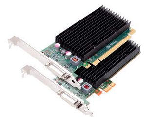 NVIDIA NVS 300 - two cards stacked flat shot