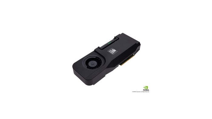 The new NVIDIA Quadro discrete GPU for All-In-One workstations (stand alone 3 qtr card shot)
