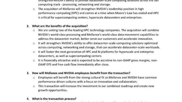 NVIDIA to acquire Mellanox: FAQ