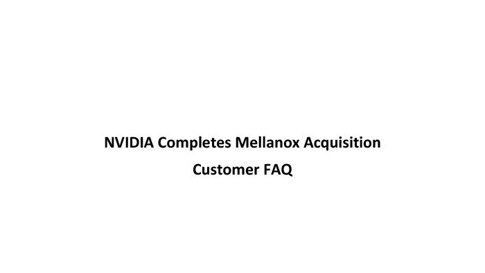 NVIDIA Completes Acquisition of Mellanox, Creating Major Force Driving ...