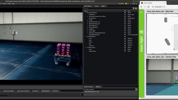NVIDIA Isaac Drives STR Docking with Parts Dolly in BMW Factory