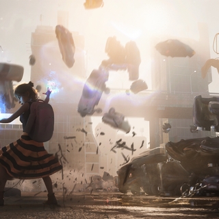 Girl Playing in a Metaverse