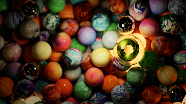 NVIDIA Omniverse Marbles at Night