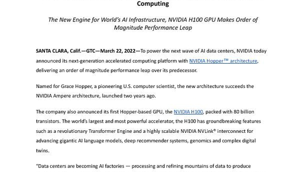 Hopper Architecture Press Release
