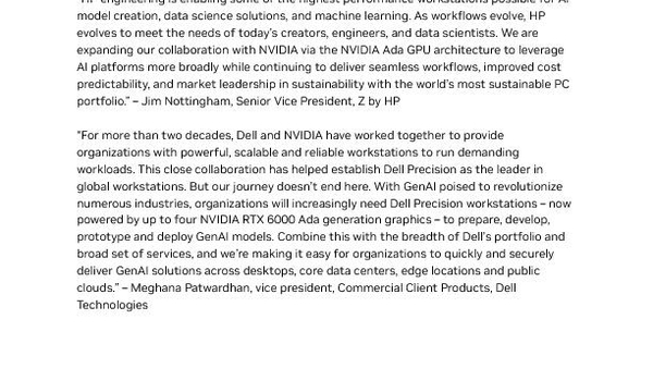 NVIDIA RTX Workstations Quote Sheet