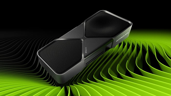 NVIDIA GeForce RTX 5070 Founders Edition product render on black and green background