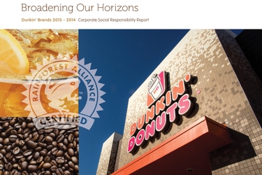 DUNKIN’ BRANDS RELEASES NEW CORPORATE SOCIAL RESPONSIBILITY REPORT