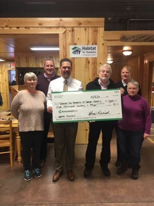 Associated Bank donates $5,000 to Habitat for Humanity of Sawyer County