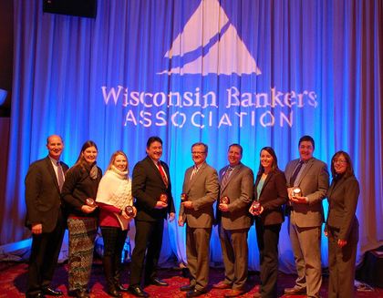 Jason Wilke recognized for leadership and service to the industry by the Wisconsin Bankers Association