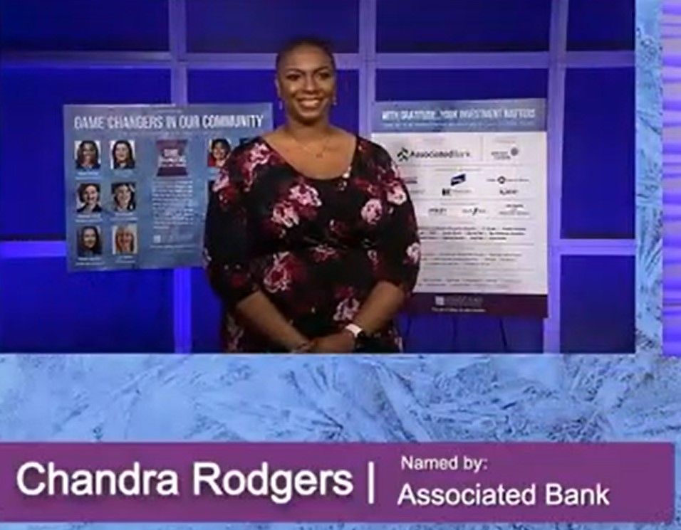 Chandra Rodgers recognized at the Women's Fund of Greater Milwaukee event