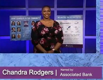Chandra Rodgers of Associated Bank recognized as a Game Changer at the Women's Fund of Greater Milwaukee Game Changer event