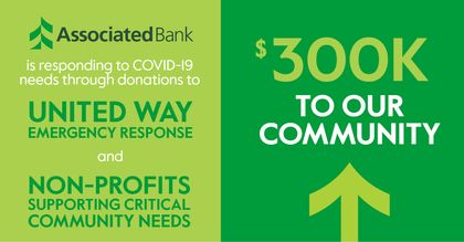 Associated Bank commits $300,000 to support local COVID-19 relief efforts in Wisconsin, Illinois and Minnesota