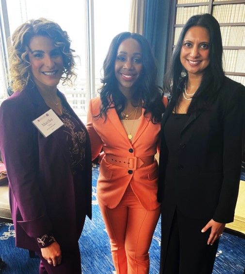 Marilka Vélez, Associated Bank, Abby Phillip, CNN Anchor and keynote speaker, and Monica Shah Davidson, Womens Fund Event Chair