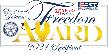 Department of Defense announces 2021 Recipients of Secretary of Defense Employer Support Freedom Award